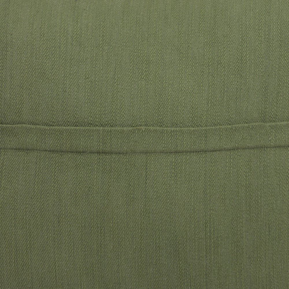 20" Brown Cotton Throw Pillow With Buttons