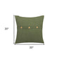 20" Brown Cotton Throw Pillow With Buttons