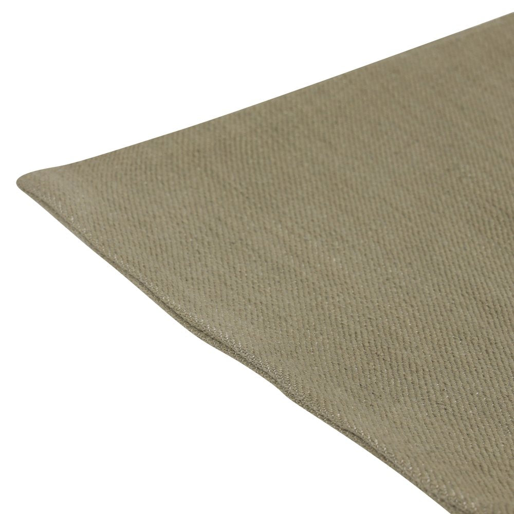 20" Brown Cotton Throw Pillow With Buttons