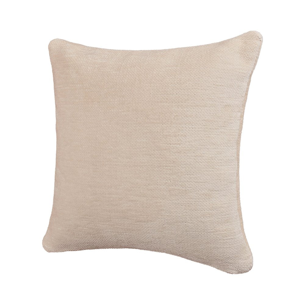 20" Ivory Chenille Throw Pillow