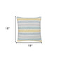 Set of Two 18" X 18" Blue Beach Chevron Cotton Zippered Pillow