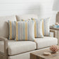 Set of Four 18" X 18" Orange Beach Chevron Cotton Zippered Pillow