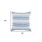 Set of Four 18" X 18" Orange Beach Chevron Cotton Zippered Pillow