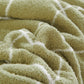 50" X 60" Green and White Fleece Knitted Geometric Plush Throw Blanket
