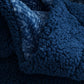 50" X 60" Oxford Blue Faux Fur Herringbone Plush Throw Blanket