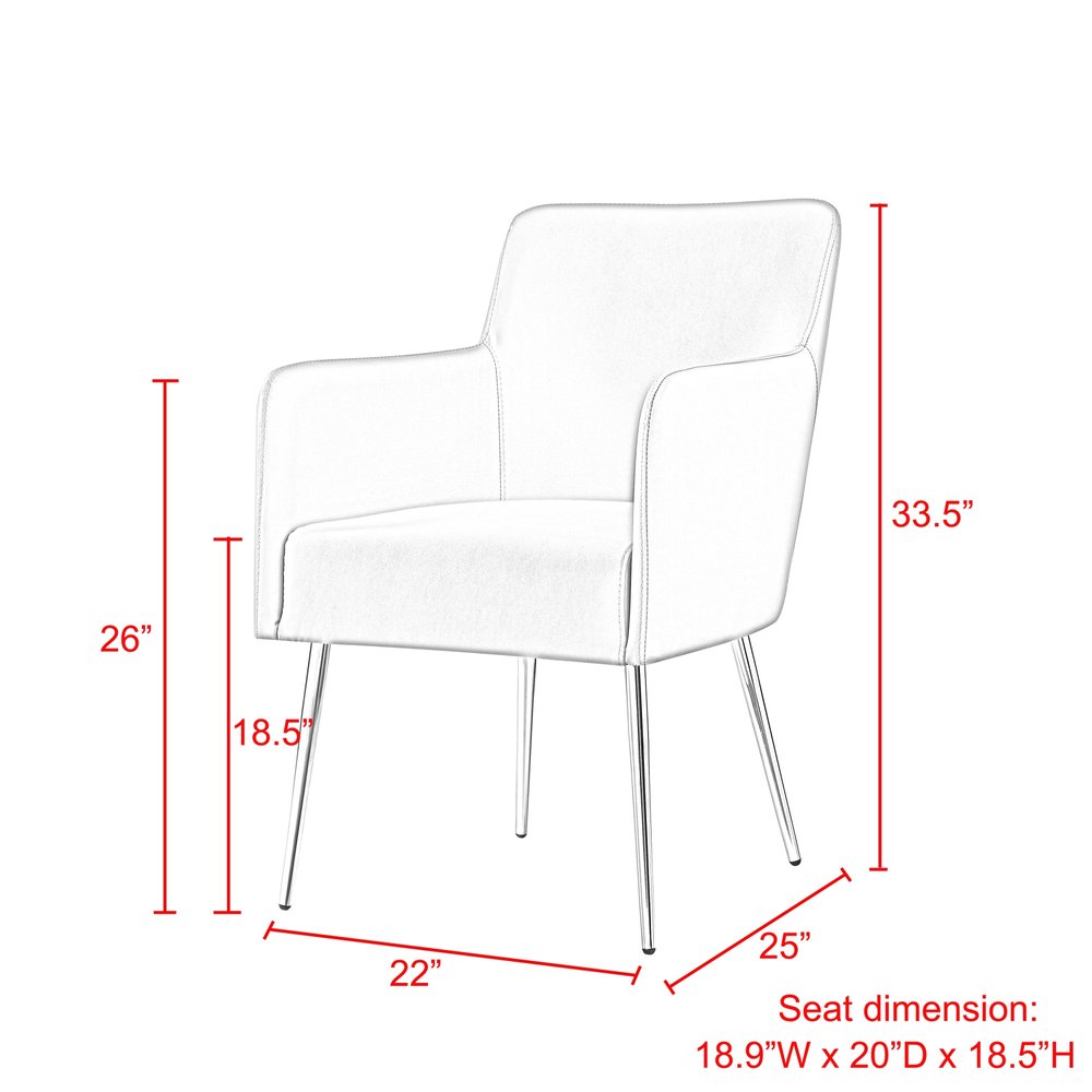 Set of Two Light Gray And Silver Upholstered Velvet Dining Arm Chairs