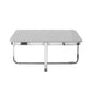 35" Light Gray And Silver Metallic Wood And Stainless Steel Square Coffee Table
