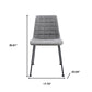 Set of Two Gray And Black Upholstered Fabric Dining Side Chairs
