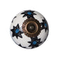 Set of Eight Black And White Ceramic And Metal Drawer Pull Knobs
