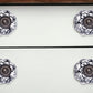 Set of Eight Black And White Ceramic And Metal Drawer Pull Knobs