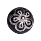 Set of Eight Black And Silver Ceramic And Metal Drawer Pull Knobs