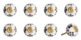 Set of Eight Black And White Ceramic And Metal Drawer Pull Knobs