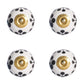 Set of Eight Black And White Ceramic And Metal Drawer Pull Knobs