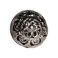 Set of Eight Black And Silver Ceramic And Metal Drawer Pull Knobs