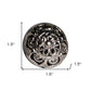 Set of Eight Black And Silver Ceramic And Metal Drawer Pull Knobs
