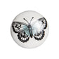 Set of Eight Black And White Ceramic And Metal Drawer Pull Knobs
