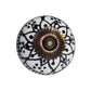 Set of Eight Black And White Ceramic And Metal Drawer Pull Knobs