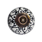 Set of Eight Black And White Ceramic And Metal Drawer Pull Knobs