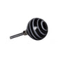Set of Eight Black And Gray Ceramic And Metal Drawer Pull Knobs