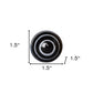 Set of Eight Black And Gray Ceramic And Metal Drawer Pull Knobs