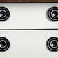 Set of Eight Black And Gray Ceramic And Metal Drawer Pull Knobs