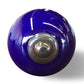 Set of Eight Purple And Gray Ceramic And Metal Drawer Pull Knobs