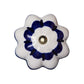Set of Eight Blue And White Ceramic And Metal Drawer Pull Knobs