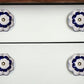Set of Eight Blue And White Ceramic And Metal Drawer Pull Knobs