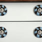 Set of Eight Blue And Gray Ceramic And Metal Drawer Pull Knobs