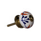 Set of Eight Blue And White Ceramic And Metal Drawer Pull Knobs