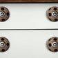 Set of Eight Brown And Black Ceramic And Metal Drawer Pull Knobs