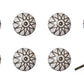 Set of Eight Brown Ceramic And Metal Drawer Pull Knobs