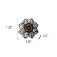 Set of Eight Black And White Ceramic And Metal Drawer Pull Knobs