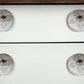 Set of Eight Beige And White Ceramic And Metal Drawer Pull Knobs