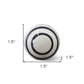Set of Eight Black And White Ceramic And Metal Drawer Pull Knobs