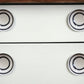 Set of Eight Black And White Ceramic And Metal Drawer Pull Knobs
