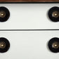 Set of Eight Brown And Black Ceramic And Metal Drawer Pull Knobs