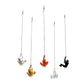 Set of Five Black Gold Orange Silver And White Resin Climbing Man Hanging Dimensional Sculpture