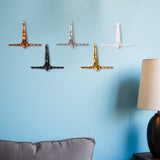 Set of Five Black White And Metallic Resin Diving Man Hanging Dimensional Sculpture