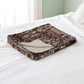 50" X 70" Brown And Ivory Cotton Quilted Kantha Throw Blanket With Embroidery