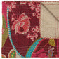 50" X 70" Orange And Yellow Floral Cotton Quilted Kantha Throw Blanket with Embroidery