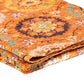 50" X 70" Red Floral Cotton Quilted Kantha Throw Blanket with Embroidery