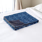 50" X 70" Blue Paisley Cotton Quilted Kantha Throw Blanket with Embroidery