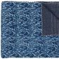 50" X 70" Blue Paisley Cotton Quilted Kantha Throw Blanket with Embroidery