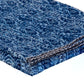 50" X 70" Blue Paisley Cotton Quilted Kantha Throw Blanket with Embroidery