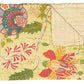 50" X 70" Red Floral Cotton Quilted Kantha Throw Blanket with Embroidery