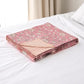 50" X 70" Pink And Blush Floral Cotton Quilted Kantha Throw Blanket with Embroidery