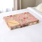 50" X 70" Pink And Blush Floral Cotton Quilted Kantha Throw Blanket with Embroidery