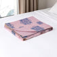 50" X 70" Blue And Pink Floral Cotton Quilted Kantha Throw Blanket with Embroidery