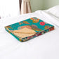 50" X 70" Peach And Gray Floral Cotton Quilted Kantha Throw Blanket with Embroidery